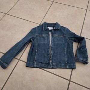 Denim Jean Jacket Petite Womens Jones New York Country